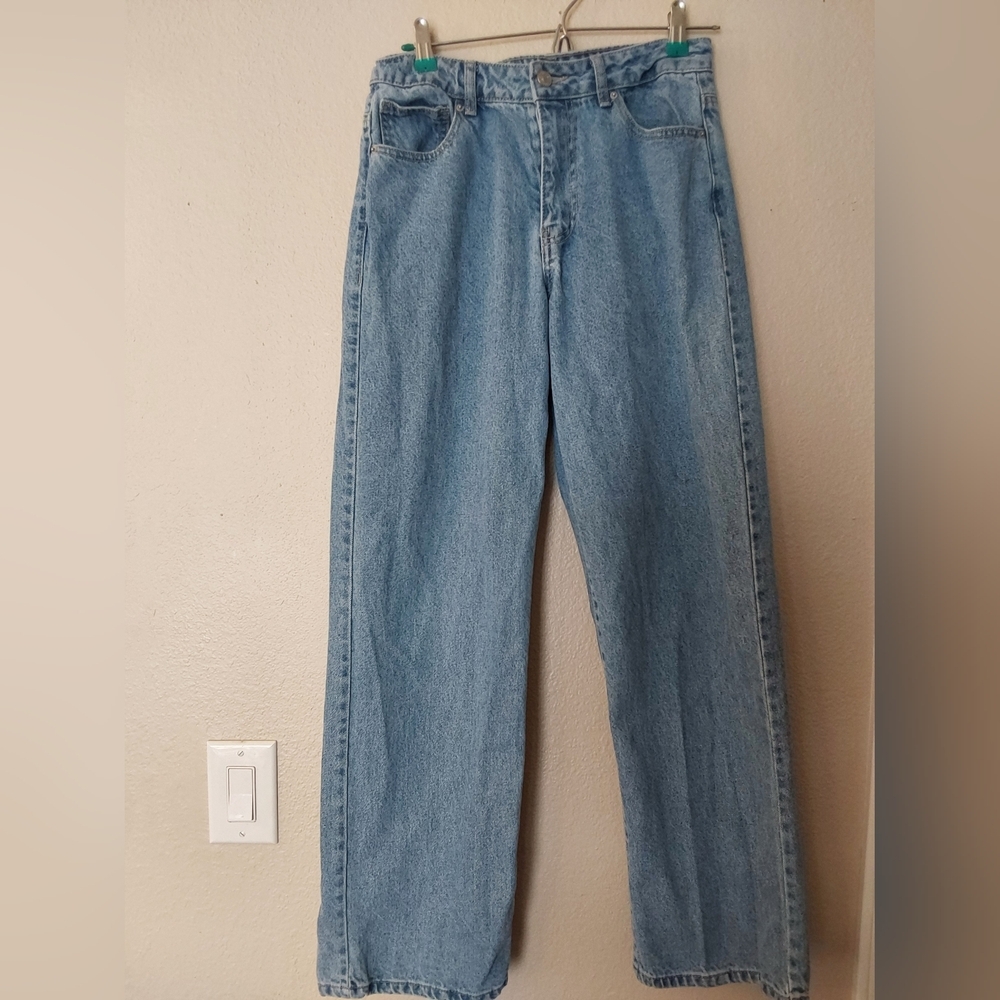 Forever 21 Jeans, Women's Size 27W Forever 21 Wide Leg Denim Blue Jeans